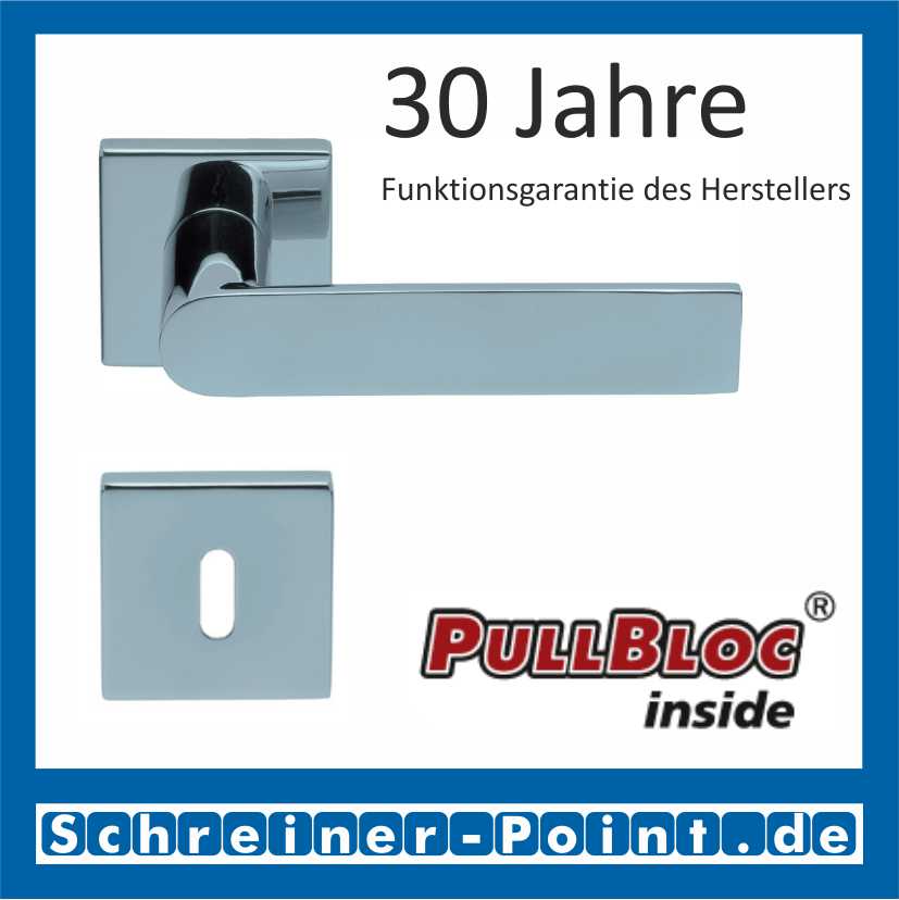 Scoop Semi quadrat PullBloc Quadratrosettengarnitur, Rosette Edelstahl poliert